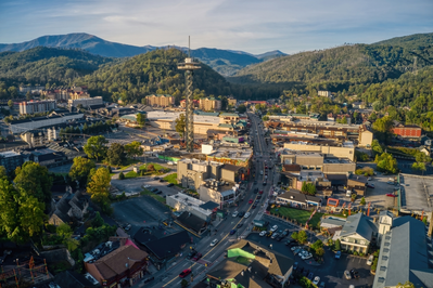 gatlinburg space needle from air