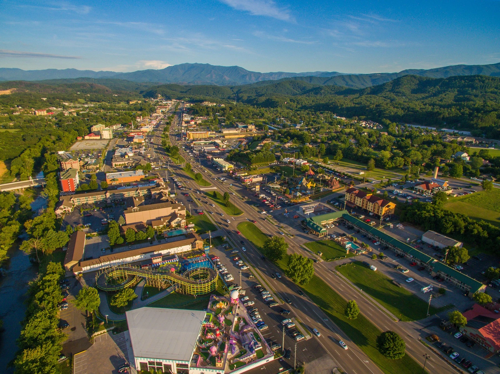 Aerial View for Pigeon Forge, TN