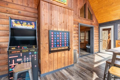the games at Treetopia Ridge Cabin makes it one of our top Smoky Mountain romantic cabins