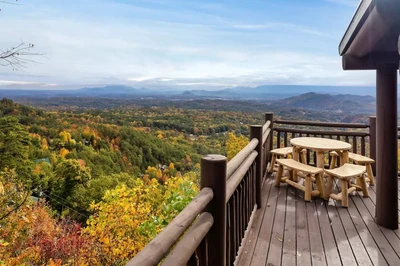 the views at 1 up in the Smokies make it one of our top Smoky Mountain romantic cabins